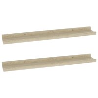 vidaXL Wandregale 2 Stk. Sonoma-Eiche 60x9x3 cm