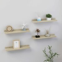 vidaXL Wandregale 4 Stk. Sonoma-Eiche 40x9x3 cm