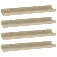 vidaXL Wandregale 4 Stk. Sonoma-Eiche 40x9x3 cm
