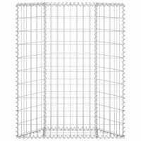 vidaXL Gabionen-Hochbeet Trapezform Verzinkter Stahl 80x20x100 cm