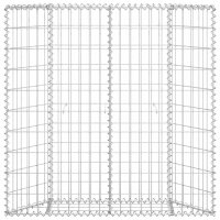 vidaXL Gabionen-Hochbeet Trapezform Verzinkter Stahl 100x20x100 cm