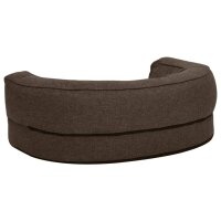 vidaXL Hundematratze Ergonomisch 60x42cm Leinenoptik Fleece Braun