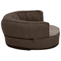 vidaXL Hundematratze Ergonomisch 60x42cm Leinenoptik Fleece Braun