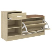 vidaXL Schuhbank Sonoma-Eiche 94,5x31x57 cm Holzwerkstoff