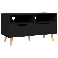 vidaXL TV-Schrank Schwarz 90x40x48,5 cm Holzwerkstoff