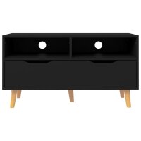 vidaXL TV-Schrank Schwarz 90x40x48,5 cm Holzwerkstoff