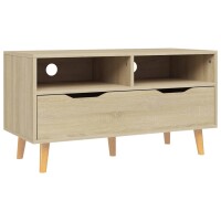 vidaXL TV-Schrank Sonoma-Eiche 90x40x48,5 cm Holzwerkstoff