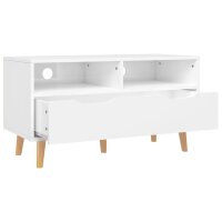 vidaXL TV-Schrank Hochglanz-Wei&szlig; 90x40x48,5 cm Holzwerkstoff