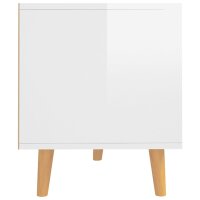 vidaXL TV-Schrank Hochglanz-Wei&szlig; 90x40x48,5 cm Holzwerkstoff