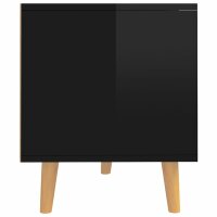 vidaXL TV-Schrank Hochglanz-Schwarz 90x40x48,5 cm Holzwerkstoff