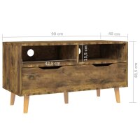 vidaXL TV-Schrank R&auml;uchereiche 90x40x48,5 cm Holzwerkstoff