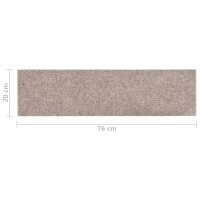 vidaXL Selbstklebende Treppenmatten 15 Stk. Rechteckig 76x20 cm Creme