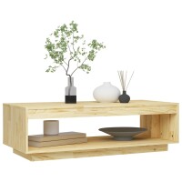 vidaXL Couchtisch 110x50x33,5 cm Kiefer Massivholz