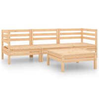 vidaXL 4-tlg. Garten-Lounge-Set Massivholz Kiefer