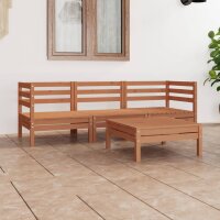 vidaXL 4-tlg. Garten-Lounge-Set Honigbraun Massivholz Kiefer