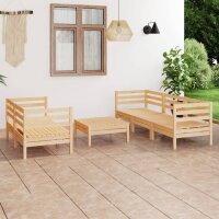 vidaXL 6-tlg. Garten-Lounge-Set Kiefer Massivholz