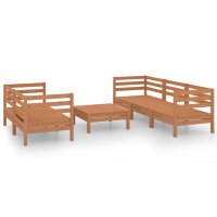 vidaXL 6-tlg. Garten-Lounge-Set Honigbraun Massivholz Kiefer