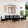 vidaXL 6-tlg. Garten-Lounge-Set Schwarz Massivholz Kiefer