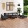 vidaXL 8-tlg. Garten-Lounge-Set Schwarz Massivholz Kiefer