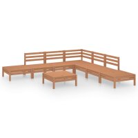 vidaXL 8-tlg. Garten-Lounge-Set Massivholz Kiefer Honigbraun