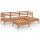 vidaXL 5-tlg. Garten-Lounge-Set Massivholz Kiefer Honigbraun