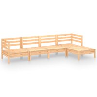 vidaXL 5-tlg. Garten-Lounge-Set Massivholz Kiefer