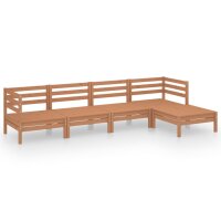 vidaXL 5-tlg. Garten-Lounge-Set Massivholz Kiefer Honigbraun