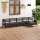 vidaXL 5-tlg. Garten-Lounge-Set Massivholz Kiefer Schwarz