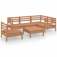 vidaXL 6-tlg. Garten-Lounge-Set Massivholz Kiefer Honigbraun