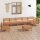 vidaXL 8-tlg. Garten-Lounge-Set Massivholz Kiefer Honigbraun