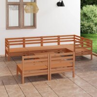 vidaXL 8-tlg. Garten-Lounge-Set Massivholz Kiefer Honigbraun