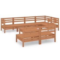 vidaXL 8-tlg. Garten-Lounge-Set Massivholz Kiefer Honigbraun