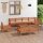 vidaXL 9-tlg. Garten-Lounge-Set Massivholz Kiefer Honigbraun