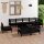 vidaXL 9-tlg. Garten-Lounge-Set Massivholz Kiefer Schwarz