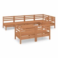 vidaXL 8-tlg. Garten-Lounge-Set Massivholz Kiefer Honigbraun