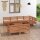 vidaXL 8-tlg. Garten-Lounge-Set Massivholz Kiefer Honigbraun