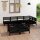 vidaXL 8-tlg. Garten-Lounge-Set Massivholz Kiefer Schwarz