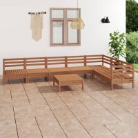 vidaXL 8-tlg. Garten-Lounge-Set Massivholz Kiefer Honigbraun