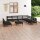 vidaXL 10-tlg. Garten-Lounge-Set Massivholz Kiefer Schwarz