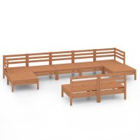 vidaXL 9-tlg. Garten-Lounge-Set Honigbraun Massivholz Kiefer