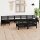 vidaXL 9-tlg. Garten-Lounge-Set Schwarz Massivholz Kiefer