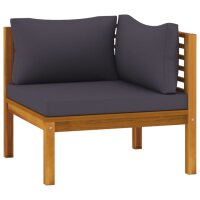 vidaXL 4-tlg. Garten-Lounge-Set mit Auflage Massivholz Akazie