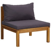 vidaXL 5-tlg. Garten-Lounge-Set mit Auflage Massivholz Akazie