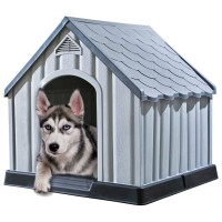 vidaXL Hundeh&uuml;tte Grau 92x87x91 cm Kunststoff