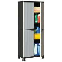 vidaXL Kunststoffschrank 68x39x171,5 cm Rattan-Design