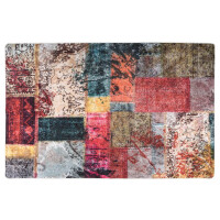 vidaXL Teppich Waschbar Patchwork 80x150 cm Mehrfarbig...