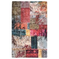 vidaXL Teppich Waschbar Patchwork 160x230 cm Mehrfarbig...