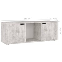 vidaXL TV-Schrank Betongrau 88,5x27,5x30,5 cm Holzwerkstoff