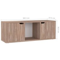 vidaXL TV-Schrank Grau Sonoma-Eiche 88,5x27,5x30,5 cm Holzwerkstoff