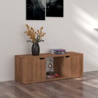 vidaXL TV-Schrank Braun Eichen-Optik 88,5x27,5x30,5 cm Holzwerkstoff